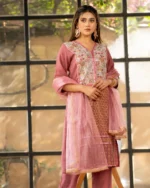 Pink Maroon Silk 3-Piece - Image 3