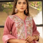 Pink Maroon Silk 3-Piece