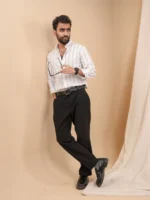 NEXURA White & Blue Stripe Shirt - Image 3