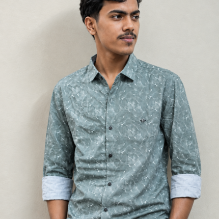 Slim Fit Opaque Printed Pure Cotton Casual Shirt
