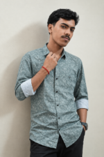 Slim Fit Opaque Printed Pure Cotton Casual Shirt - Image 2