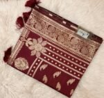 Exclusive Katan Silk Saree (Maroon) - Image 2